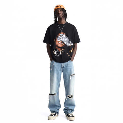 King of Pop Rhinestone Tee
