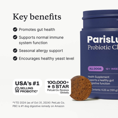 Probiotics for dogs – soft chews for gut & digestive health